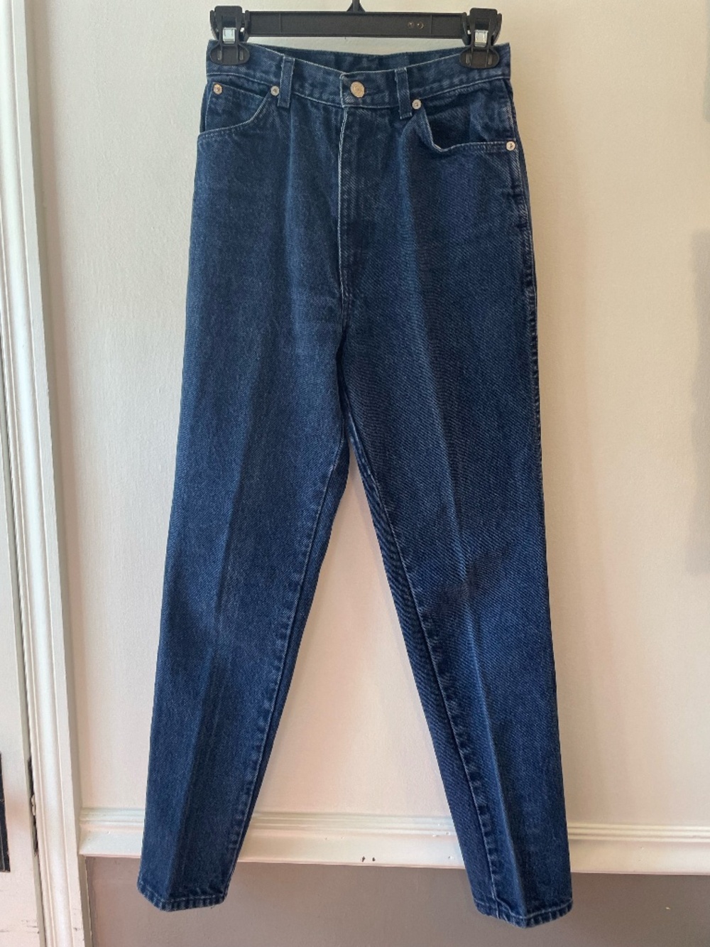 Jordache vintage dark blue fitted straight denim jeans size 7/8-VINTAGE SIZING